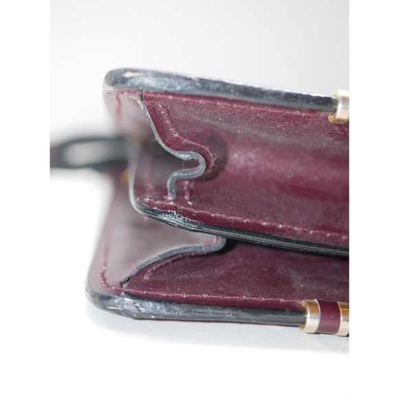 VTG Stebco Attache Briefcase Pebbled Leather Retractable Handle Burgundy Red - Picture 16 of 16